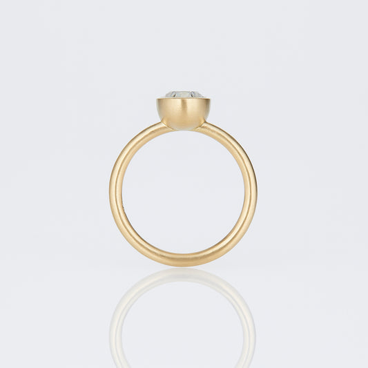 2.24 Carat One-of-a-Kind Oval Cut Misty Light Grey Diamond Ring | DR256-OOAK