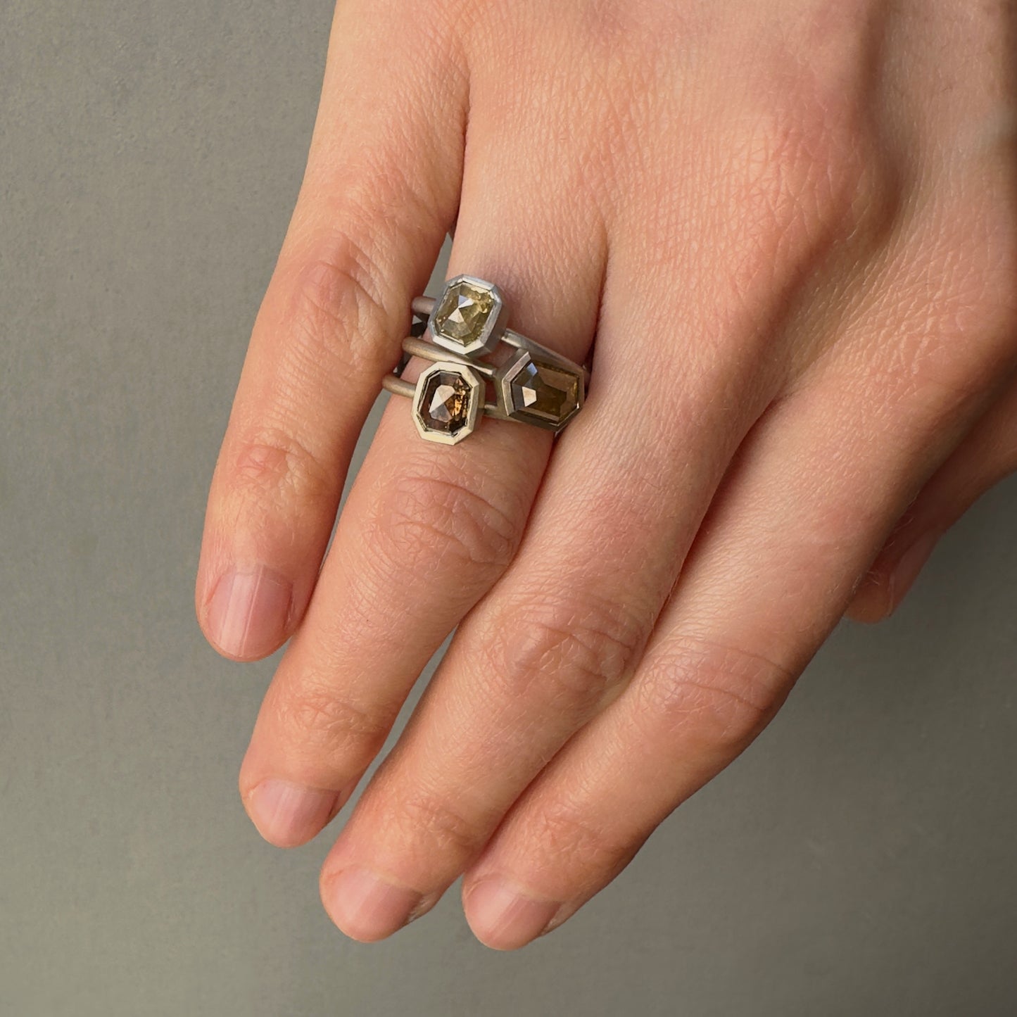 18K White Gold on Model