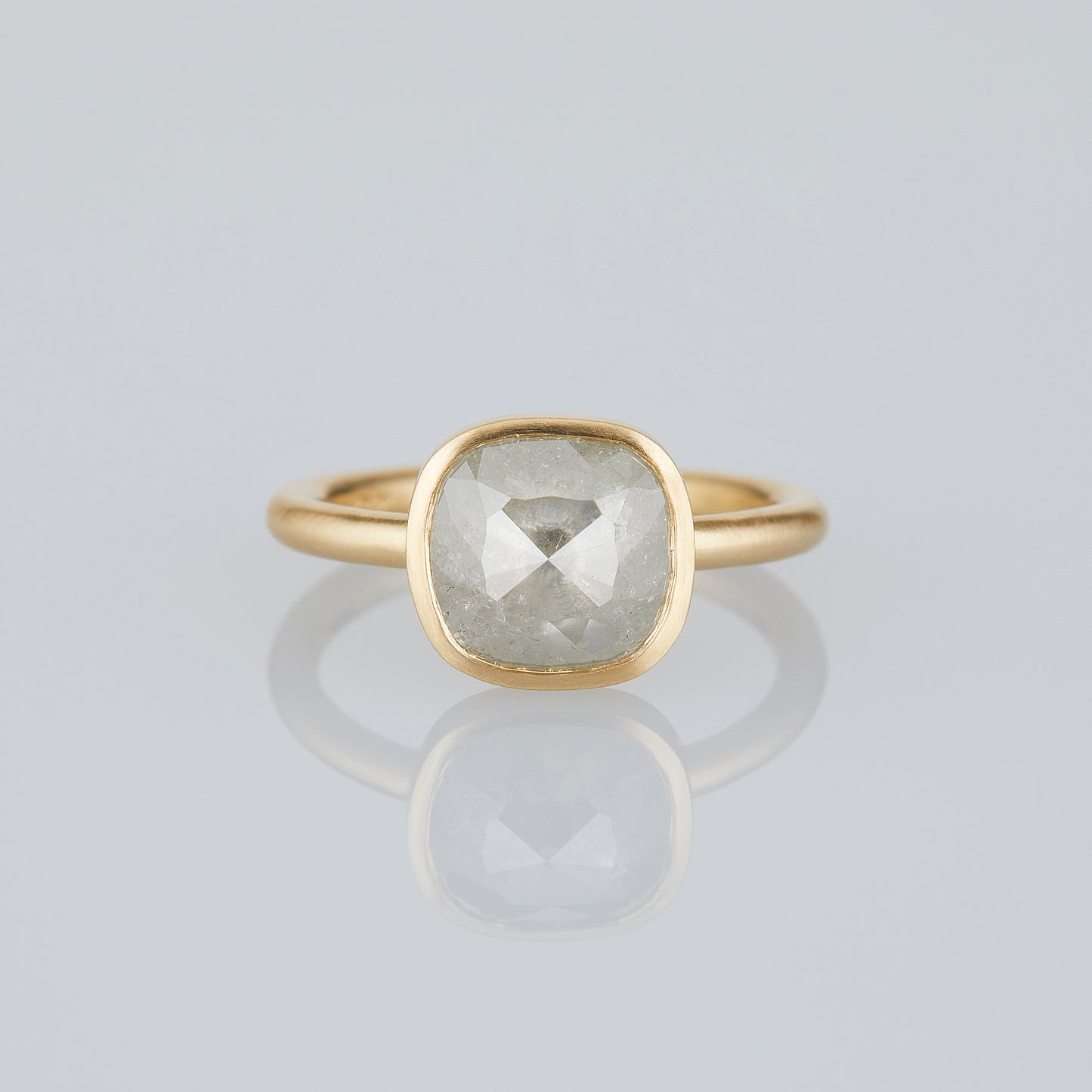 2.79 Carat One-of-a-Kind Rose Cut Cloud Grey Diamond Ring | DR272-OOAK