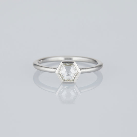 0.42 Carat One-of-a-Kind Rose Cut White White Diamond Ring | DR275-OOAK