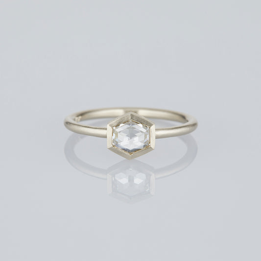 0.68 Carat One-of-a-Kind Rose Cut White White Diamond Ring | DR276-OOAK