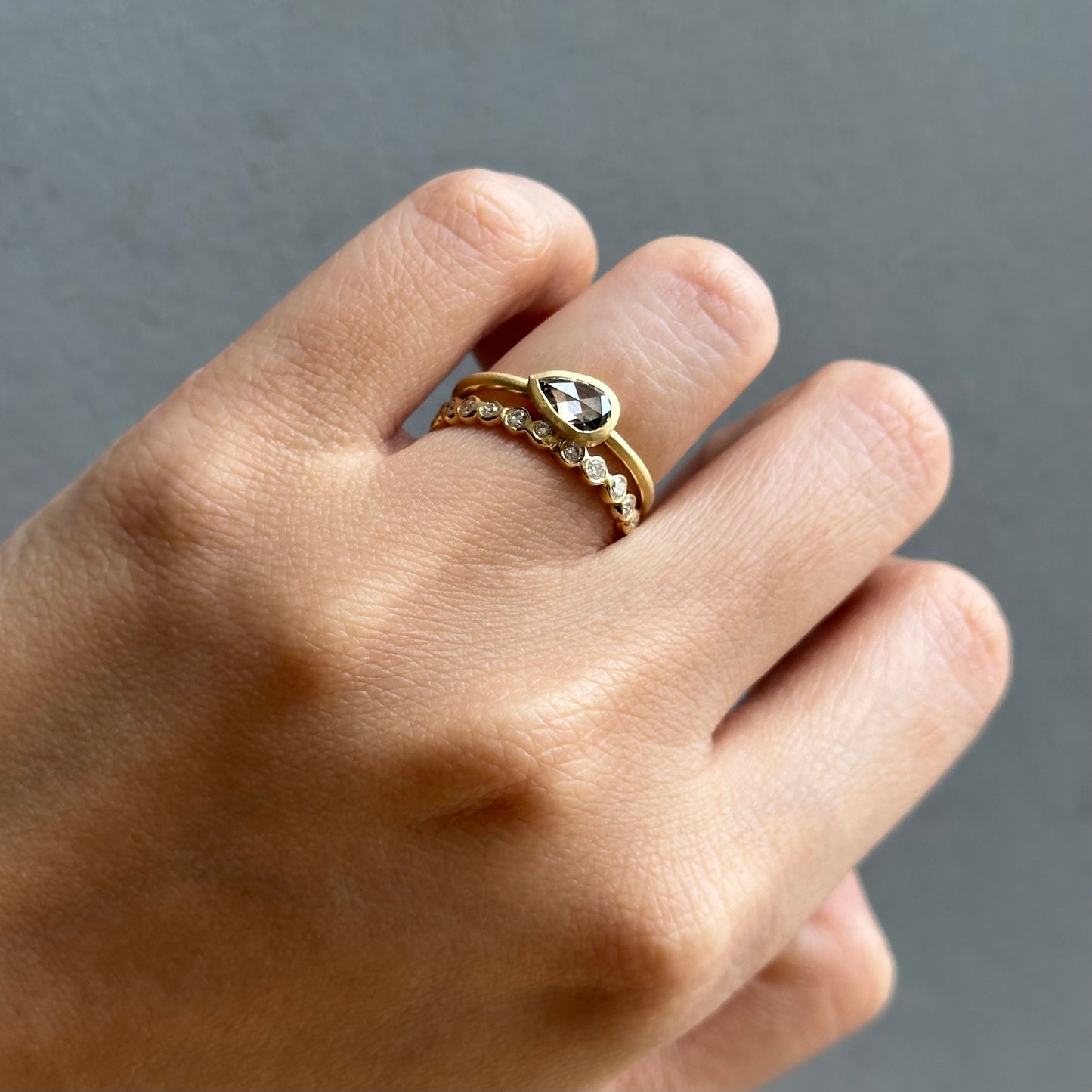 0.44 Carat One-of-a-Kind Rose Cut Brown Diamond Ring | DR279-OOAK