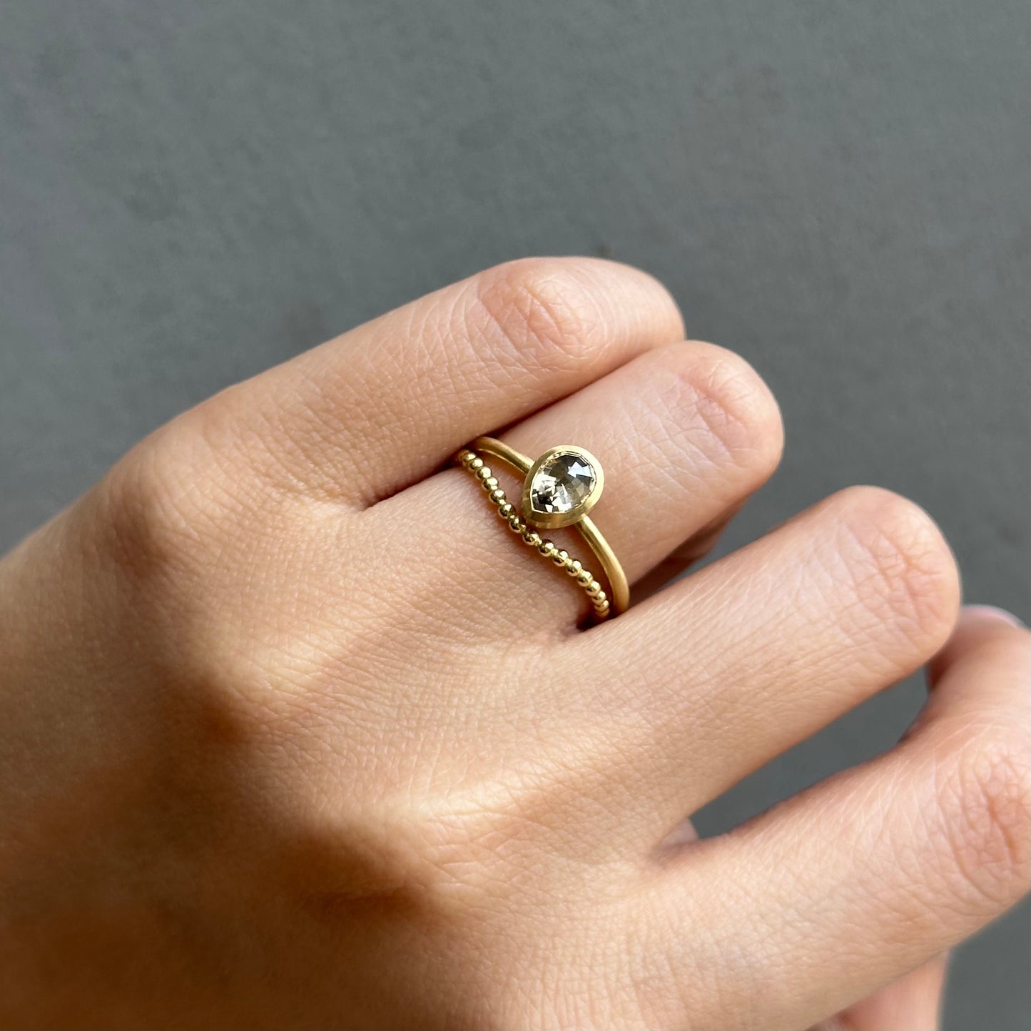 0.75 Carat One-of-a-Kind Rose Cut Taupe Diamond Ring | DR281-OOAK