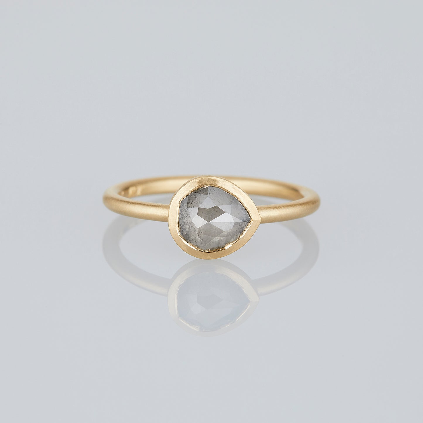 0.98 Carat One-of-a-Kind Rose Cut Brown Salt & Pepper Diamond Ring | DR283-OOAK