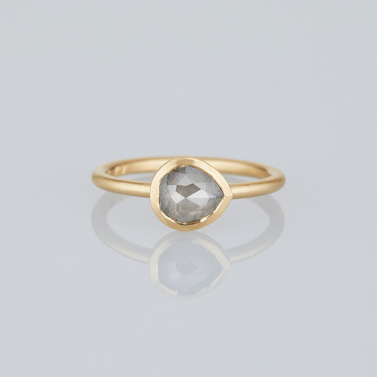 0.98 Carat One-of-a-Kind Rose Cut Brown Salt & Pepper Diamond Ring | DR283-OOAK