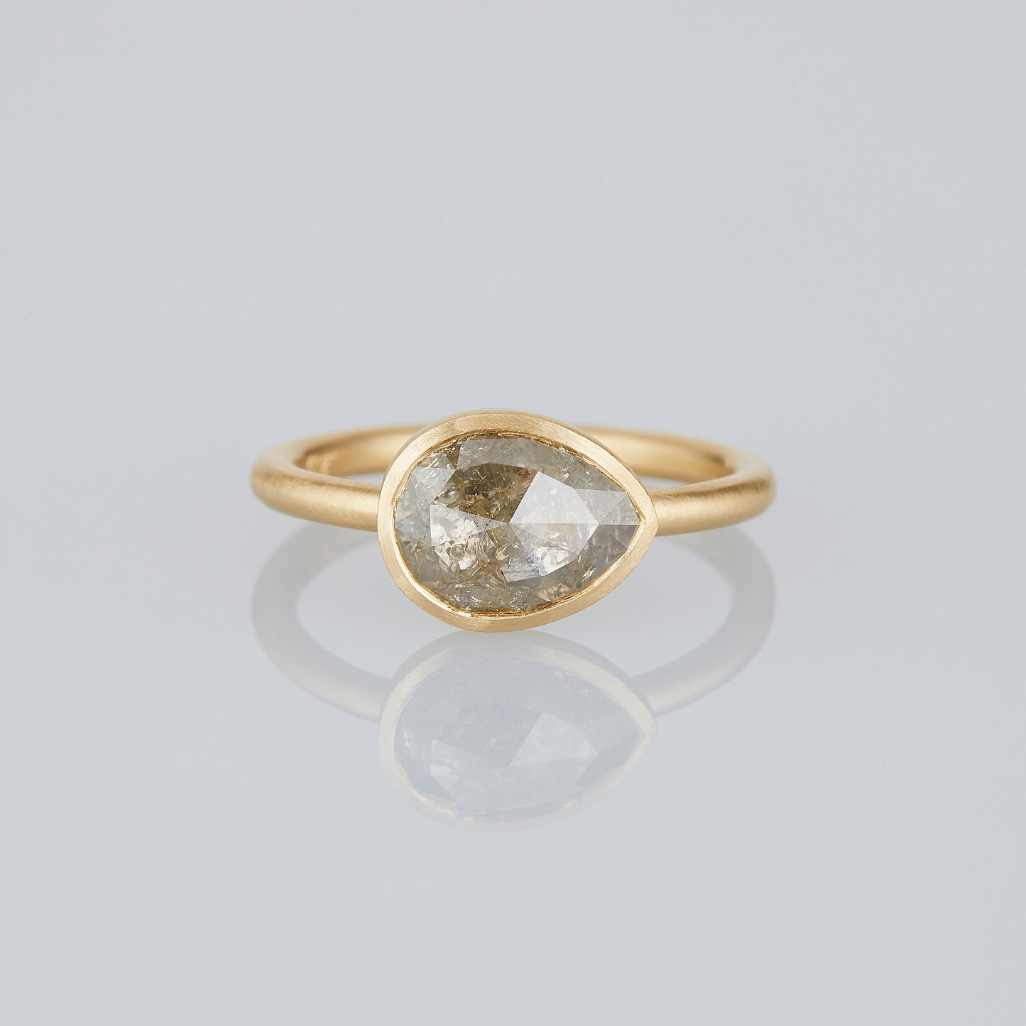1.56 Carat One-of-a-Kind Rose Cut Salt and Pepper Diamond Ring | DR285-OOAK