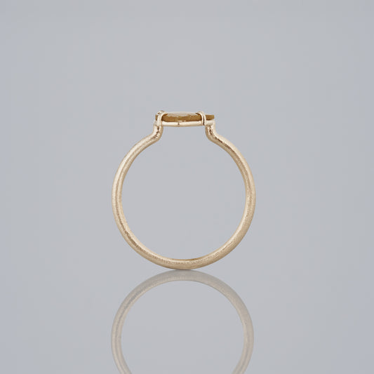 0.61 Carat One-of-a-Kind Sliced Yellow Ochre Diamond Ring | DR287-OOAK