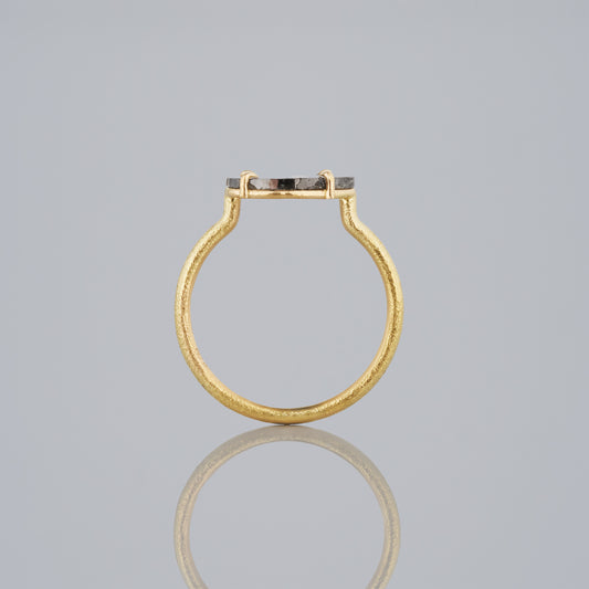 1.23 Carat One-of-a-Kind Sliced Salt and Pepper Diamond Ring | DR288-OOAK
