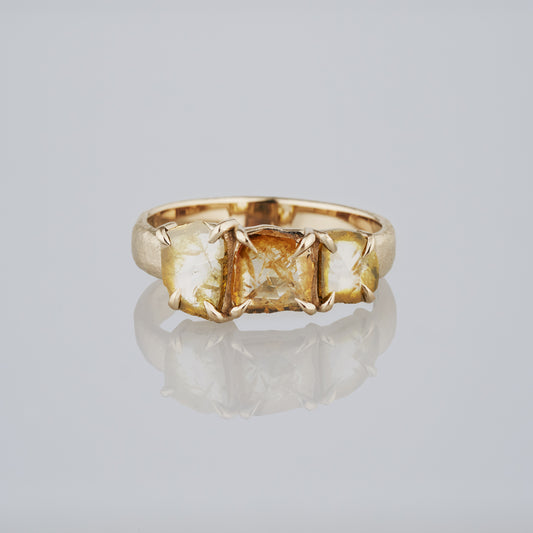 0.46 Carat One-of-a-Kind Sliced Yellow Ochre Diamond Ring | DR290-OOAK