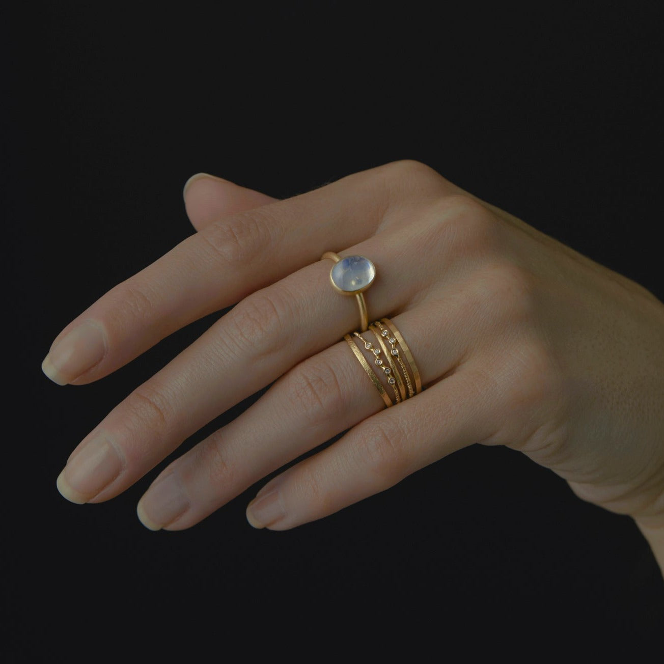 Woven Five Diamond Band | R8004W