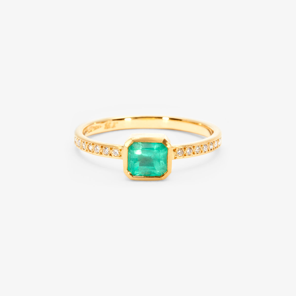 ER11-OOAK | 0.57 Carat One-of-a-Kind Emerald and Diamond Ring