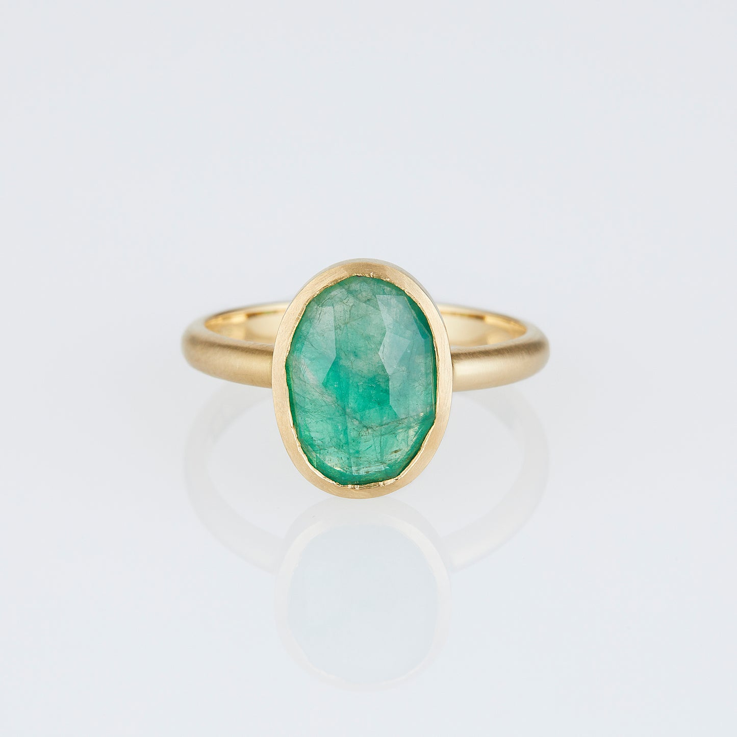 2.19 Carat One-of-a-Kind Rose Cut Emerald Ring | ER66-OOAK