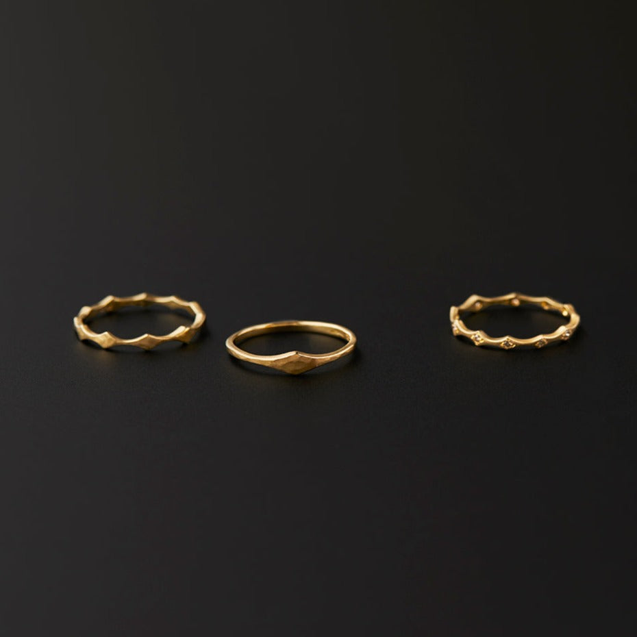 Small Hammered Texture Marrakech Ring | R7502