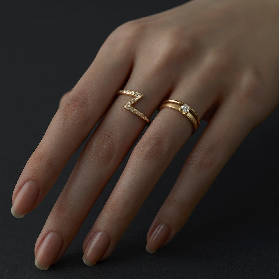 4mm Classic White Diamond Solitaire Ring | R10304W ~