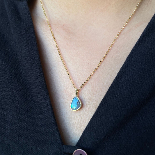 3.49 Carat One-of-a-Kind Australian Opal Necklace | ON6-OOAK
