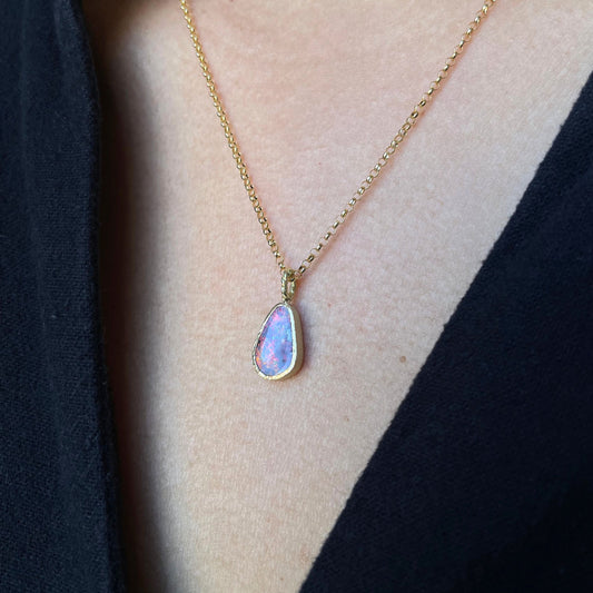 1.73 Carat One-of-a-Kind Australian Opal Necklace | ON7-OOAK