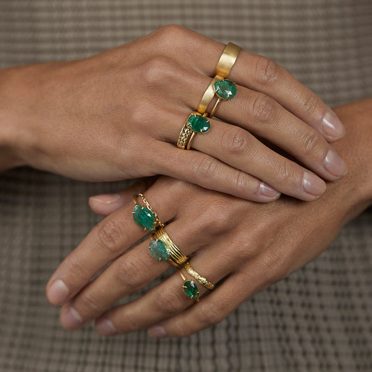 3.03 Carat One-of-a-Kind Emerald Slice Ring | ER64-OOAK