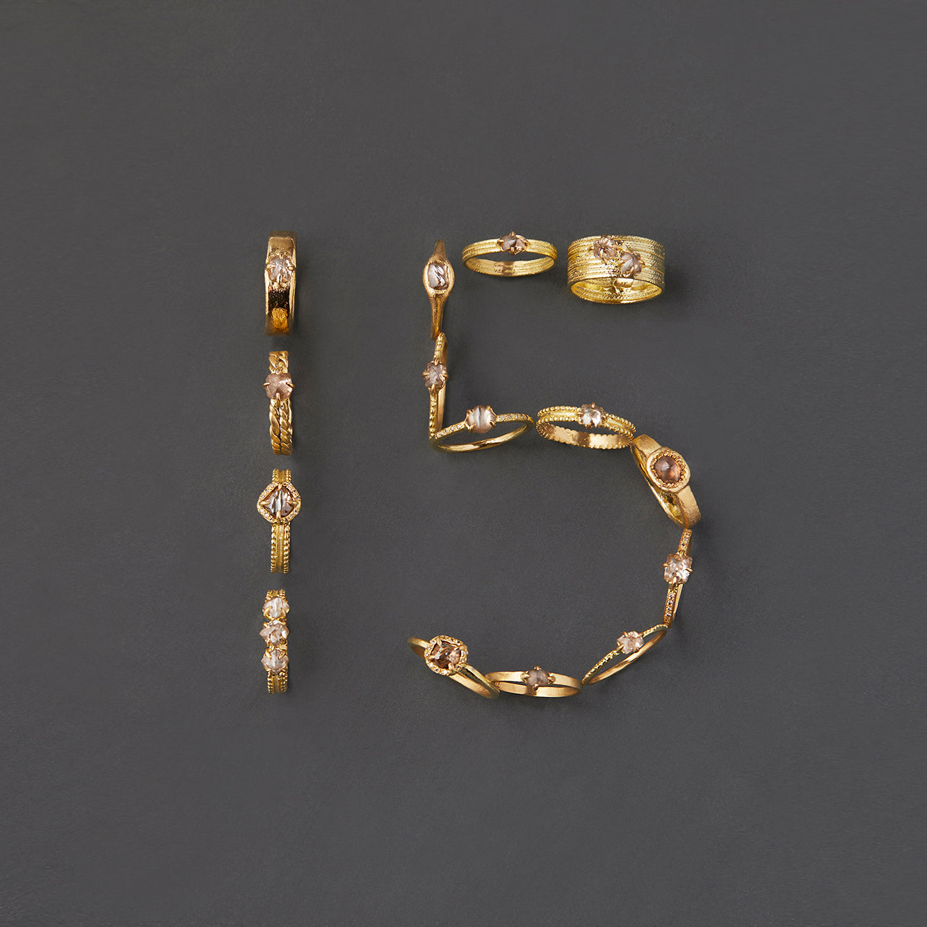 0.63 Carat 15th Anniversary One-of-a-Kind Brown Diamond Ring | BDR16-OOAK