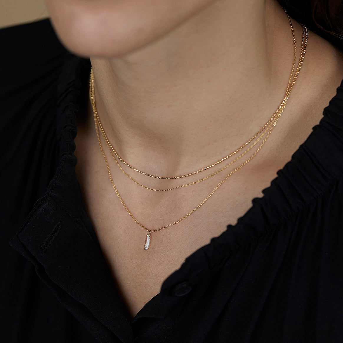 18K Yellow Gold on Model
