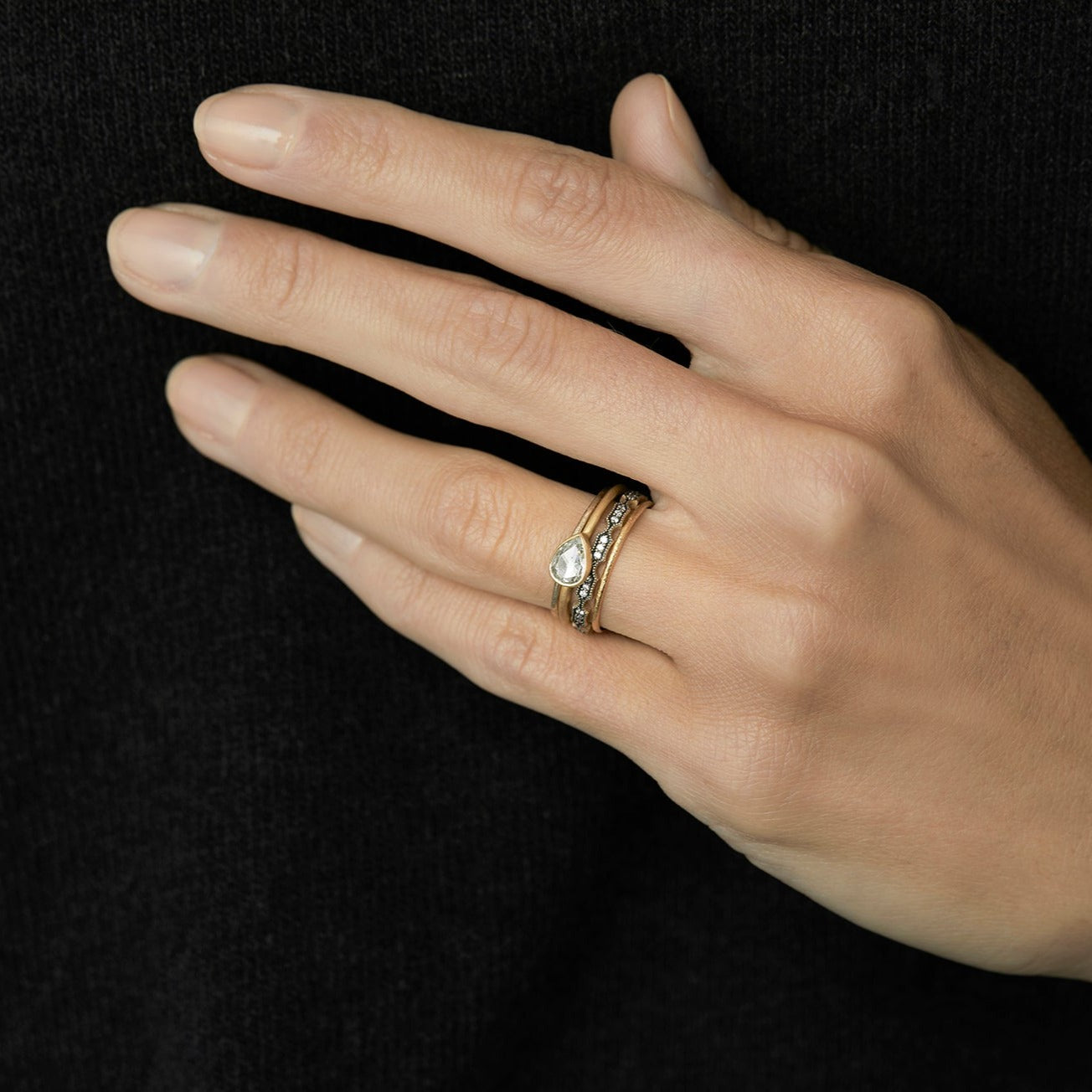 White Diamond Elongated Rhombus Eternity Band | R9302W