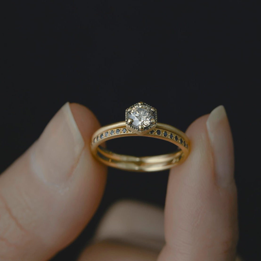 Black Diamond Half-Eternity Band | R0207BK