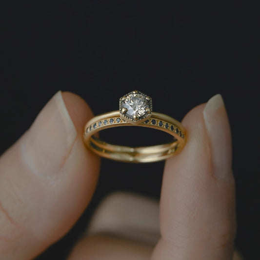 Black Diamond Half-Eternity Band PLAT | R0207BK ~