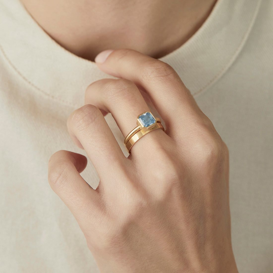 18K Yellow Gold on Model