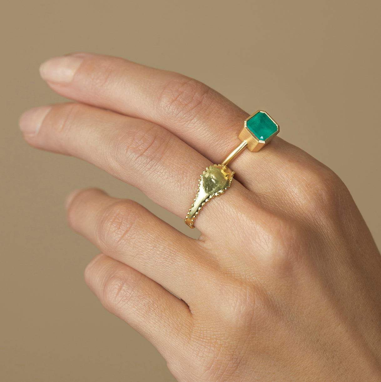 Beaded Signet Ring | R23001