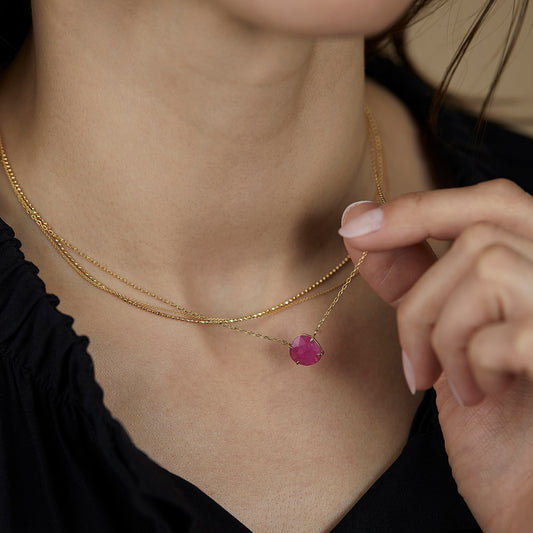 2.23 Carat One-of-a-Kind Sliced Ruby Necklace | RN1-OOAK