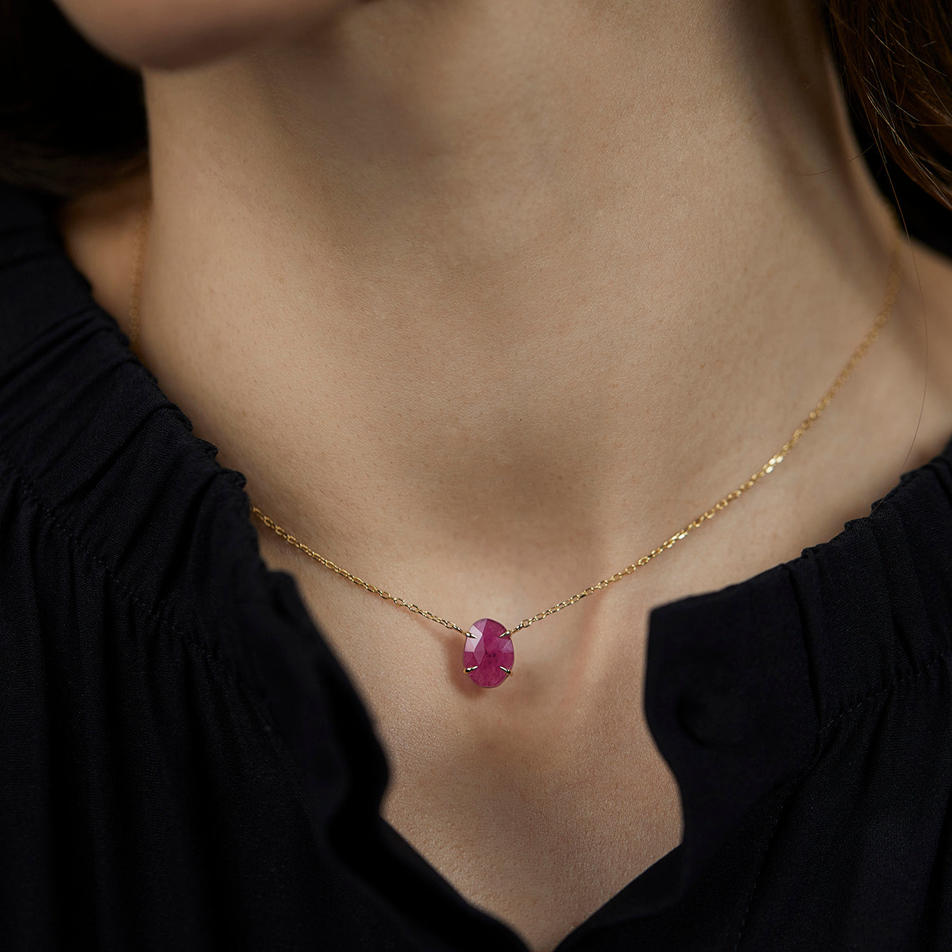 1.86 Carat One-of-a-Kind Sliced Ruby Necklace | RN2-OOAK