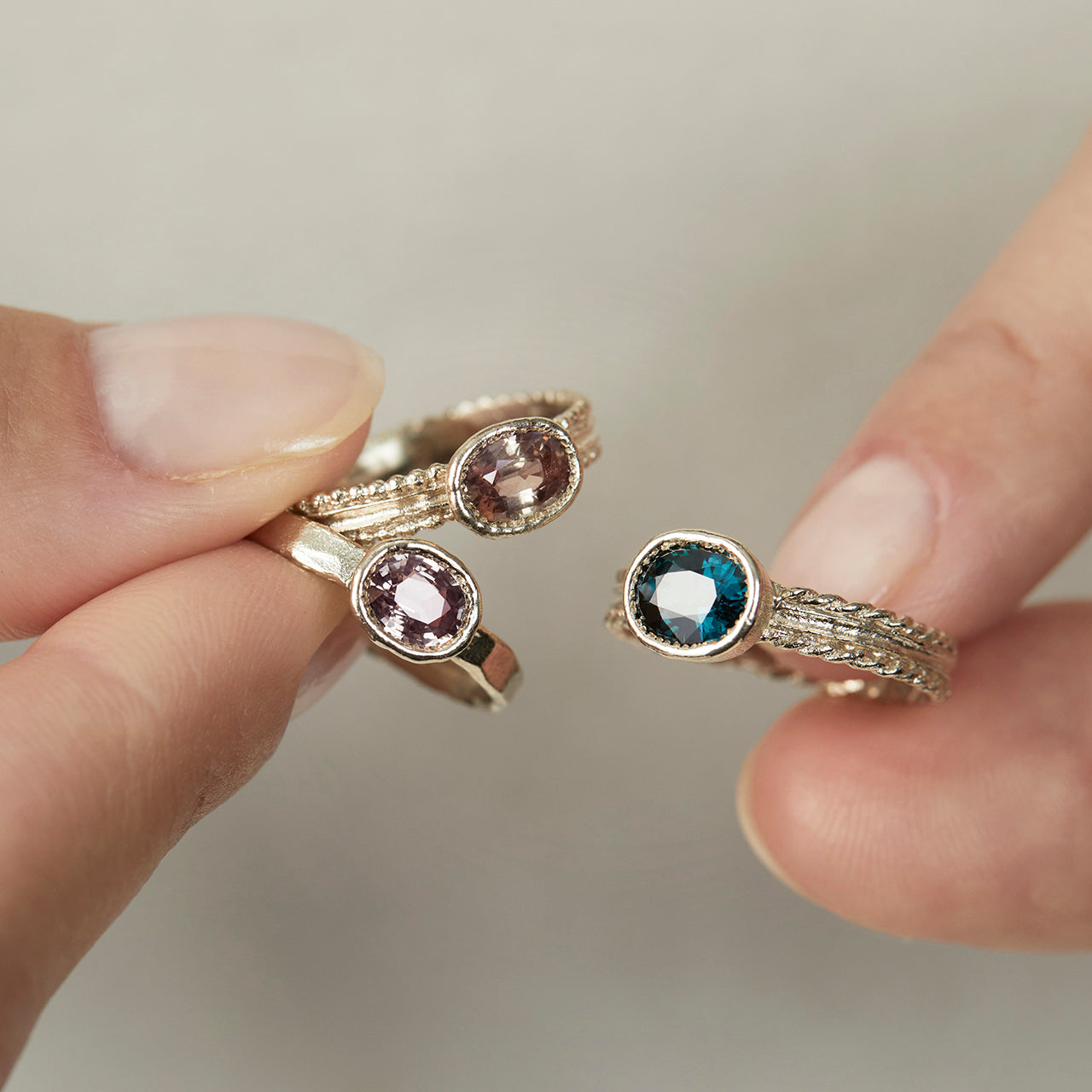 0.74 Carat One-of-a-Kind Oval Cut Brown Sapphire Ring | SR61-OOAK