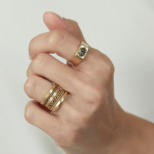 18K Yellow Gold on Model