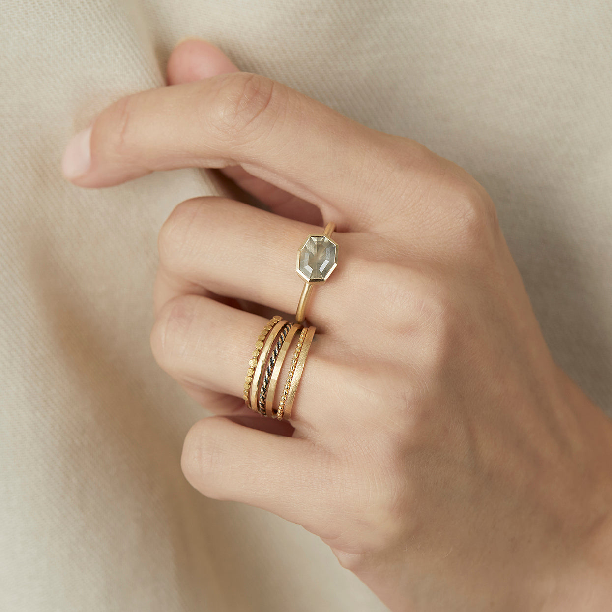 18K Yellow Gold on Model