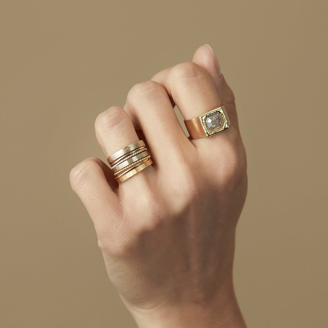 18K Yellow Gold on Model