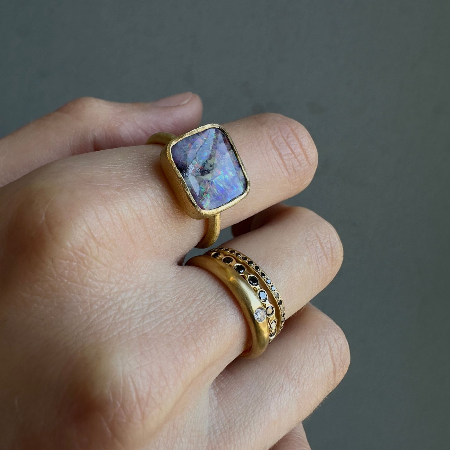 3.9 Carat One-of-a-Kind Boulder Opal Ring | OP26-OOAK