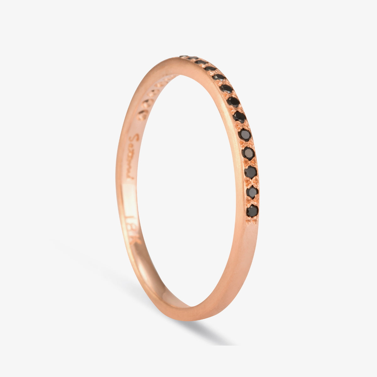 Black Diamond Half-Eternity Band PLAT | R0207BK ~