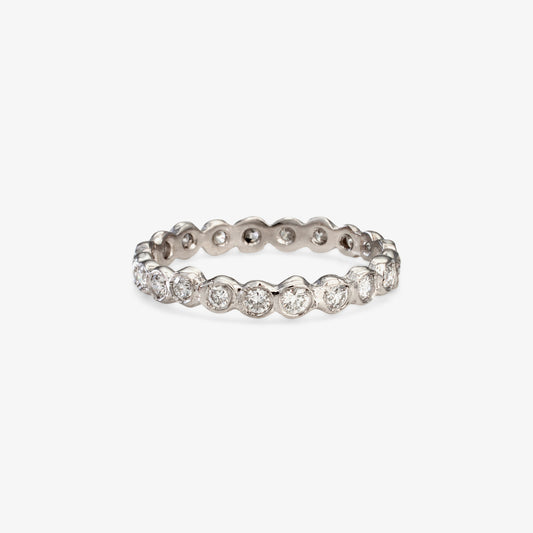 White Diamond Circle Eternity Band | R1101W ~