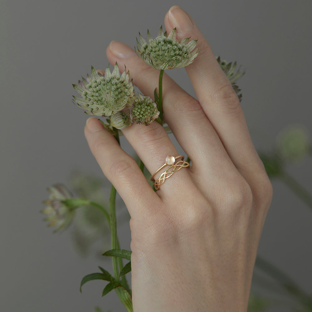 R11601RQ | Rose Quartz Wisp Ring