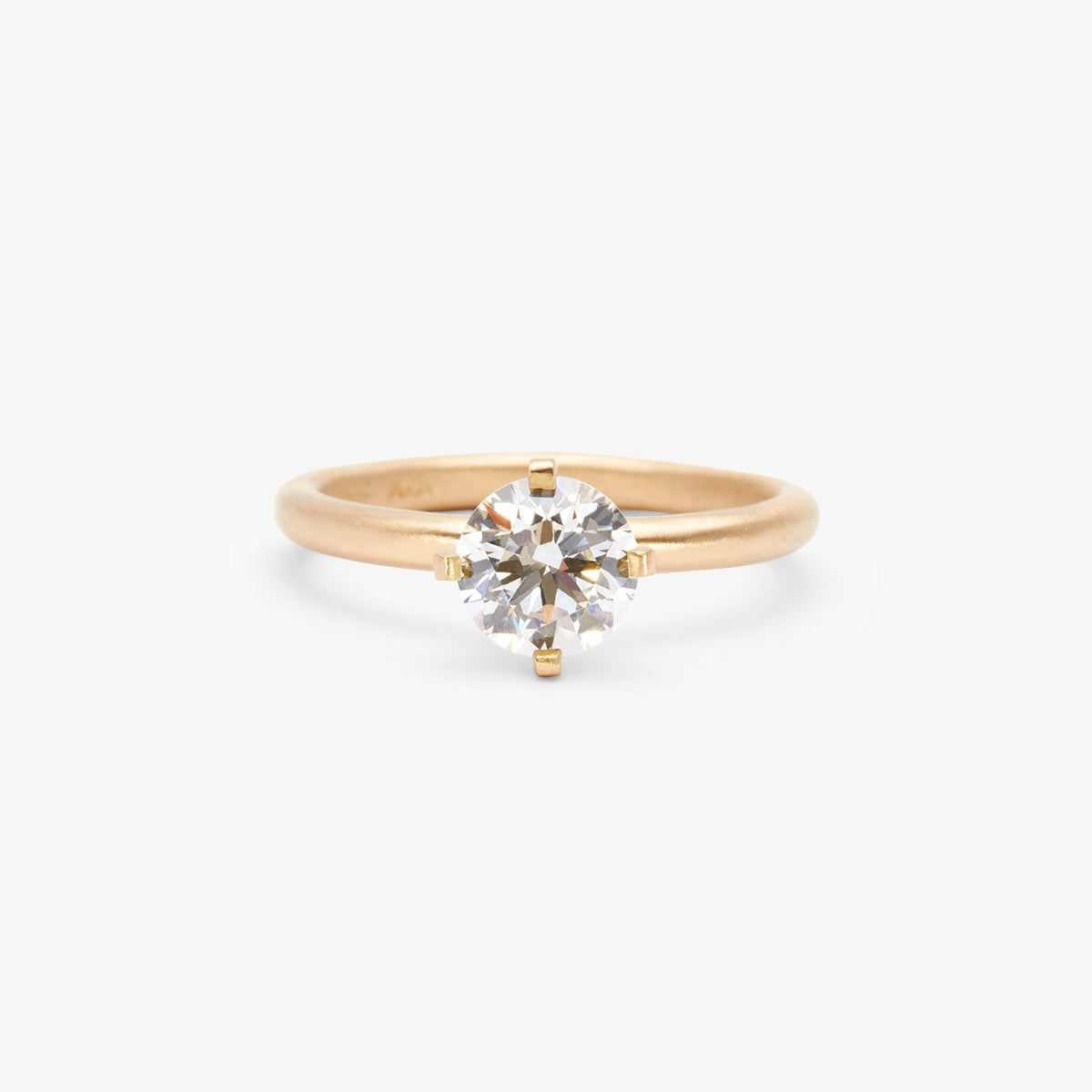 R11708W | 6.3mm White Diamond Noble Ring