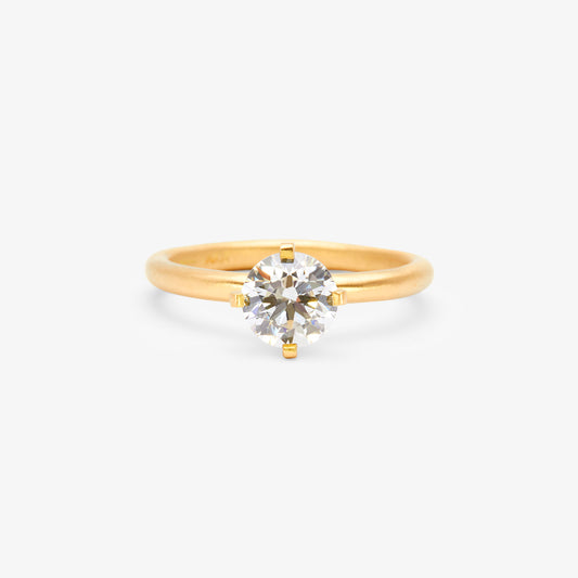 R11708W | 6.3mm White Diamond Noble Ring