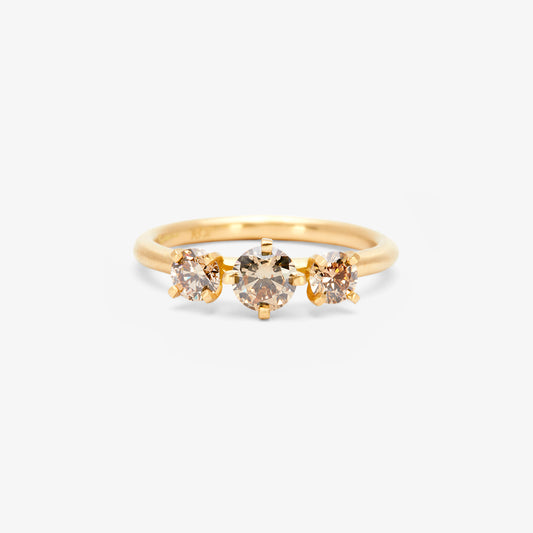 R11721BR | Queen Brown Diamond Trinity Ring