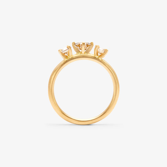 R11721BR | Queen Brown Diamond Trinity Ring