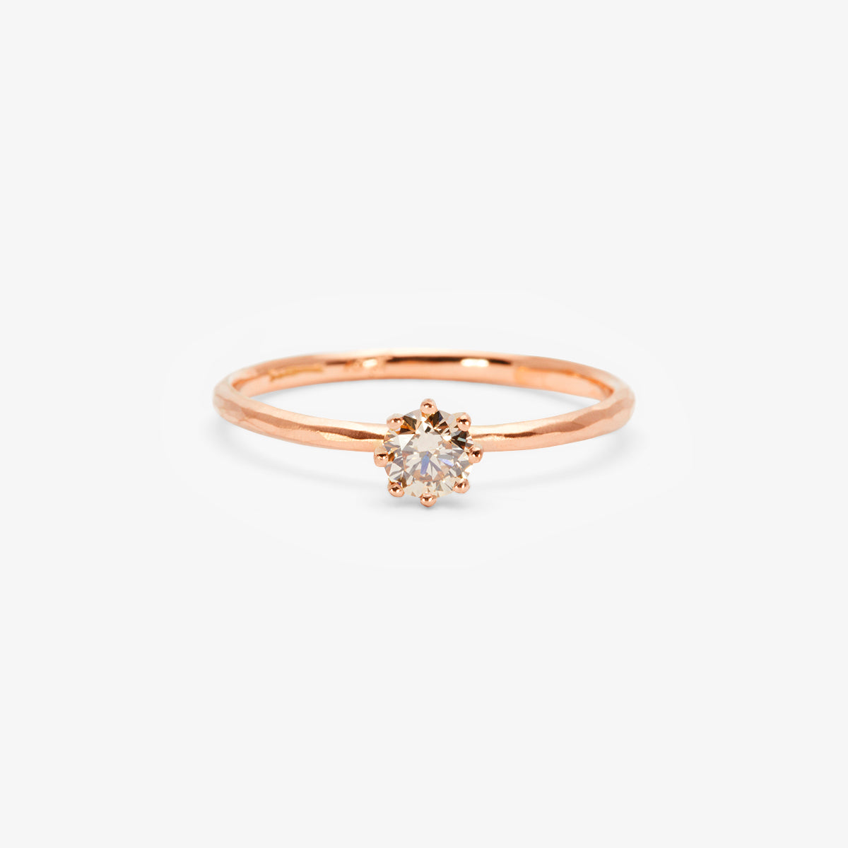 R19004BR | 4mm Brown Diamond Blooming Ring