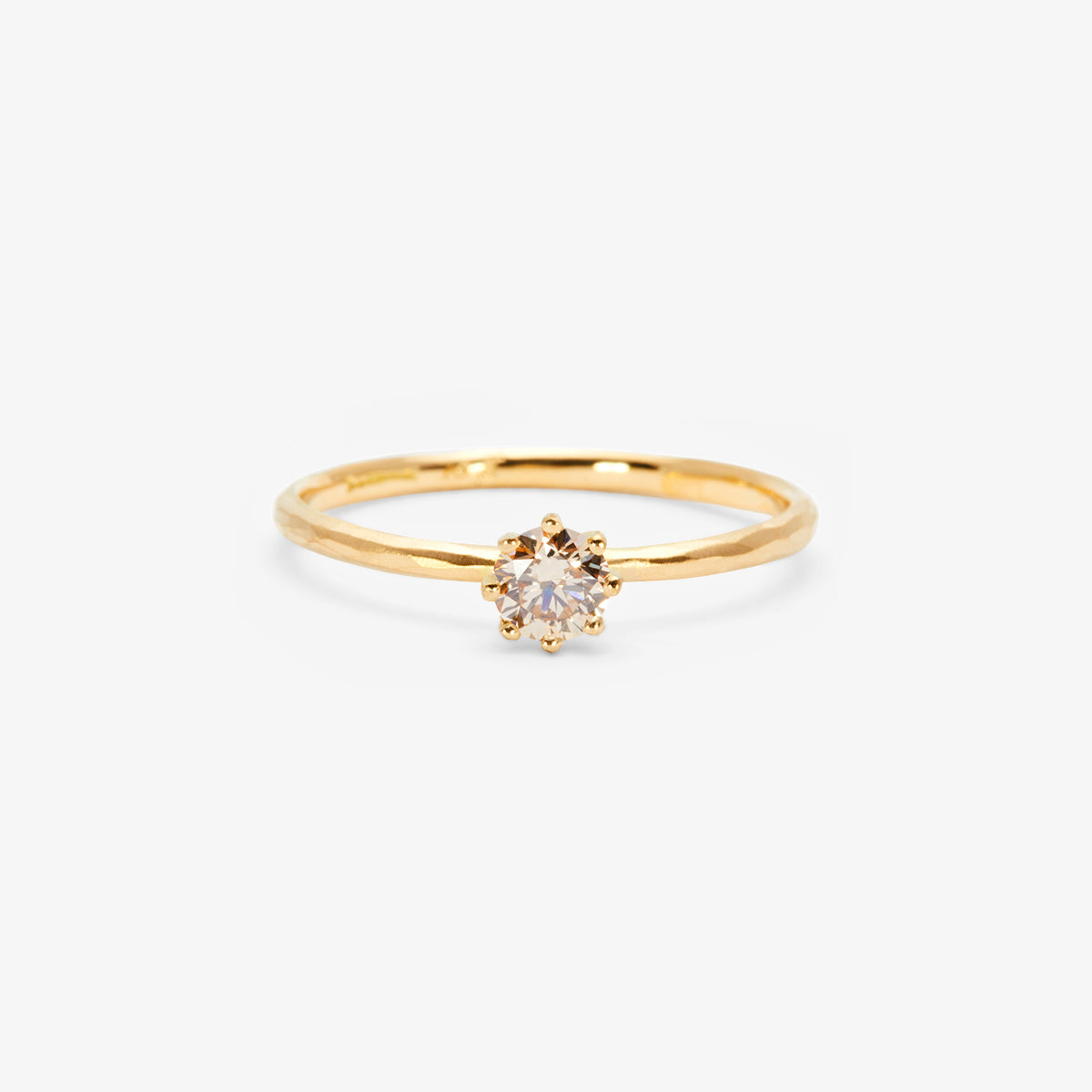 R19004BR | 4mm Brown Diamond Blooming Ring