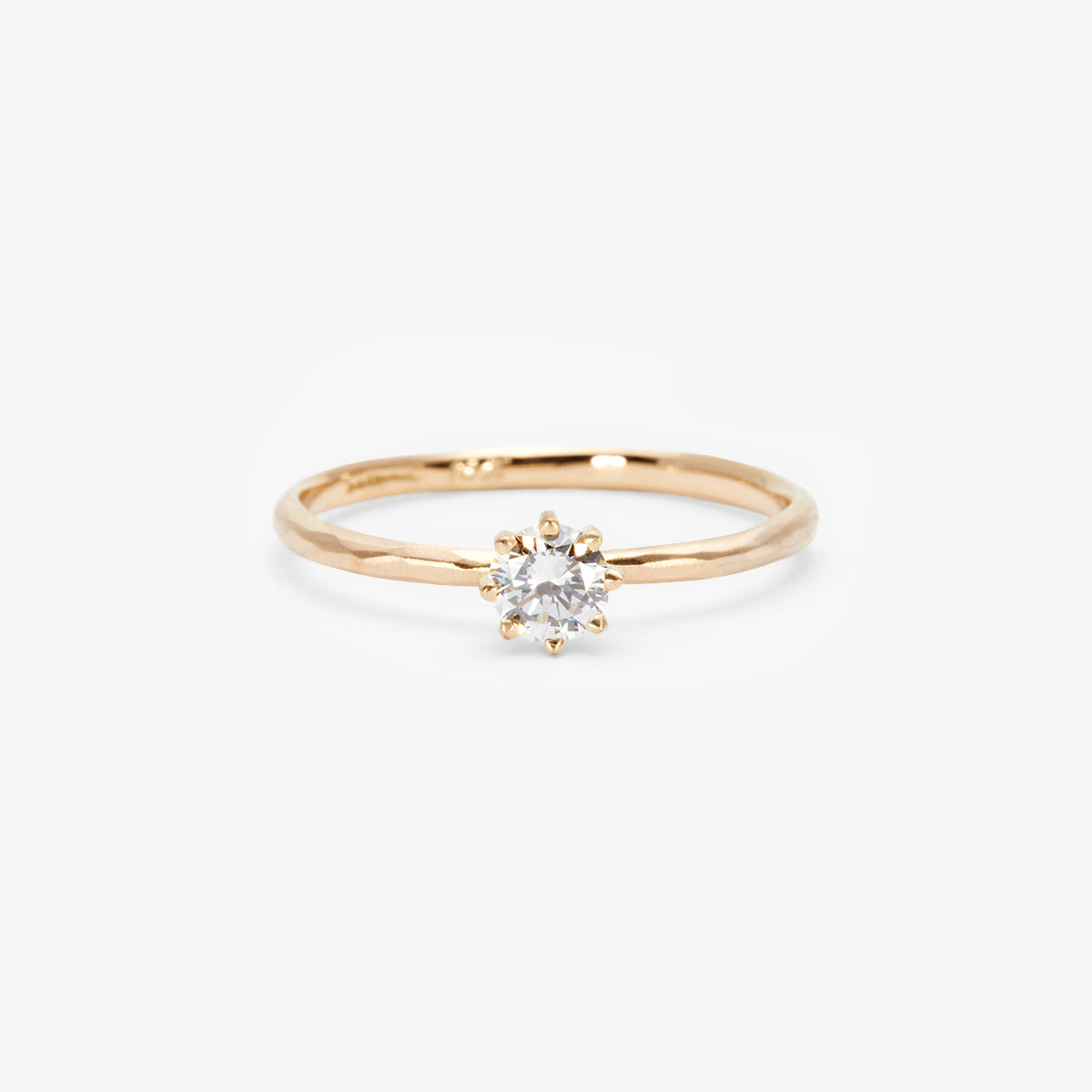 R19004W | 4mm White Diamond Blooming Ring