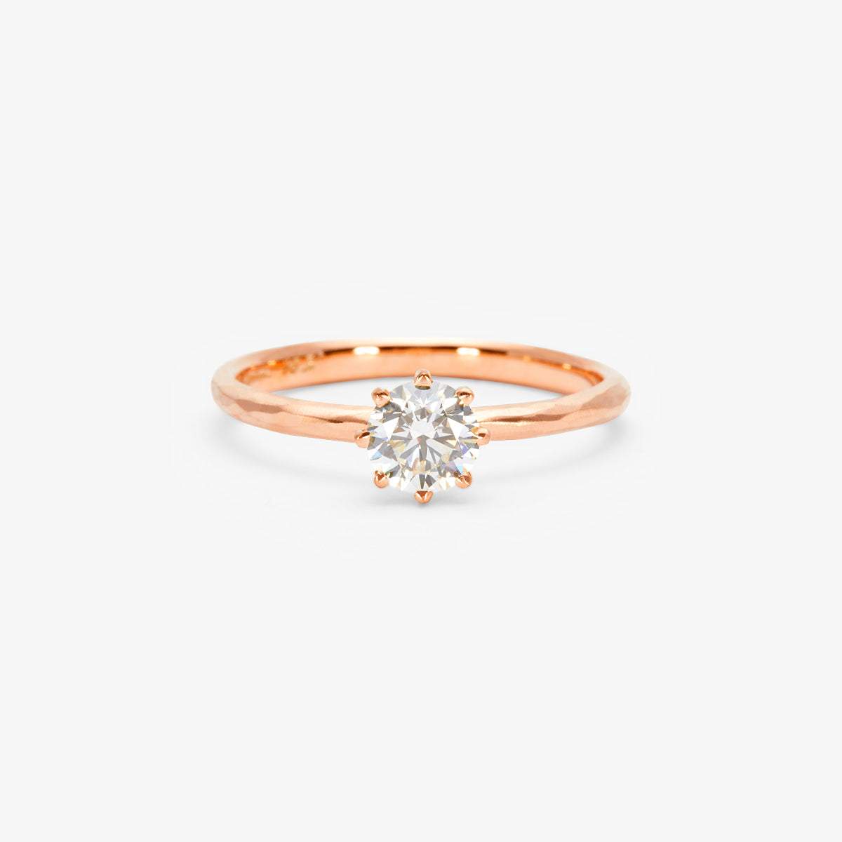 R19006W | 5mm White Diamond Blooming Ring