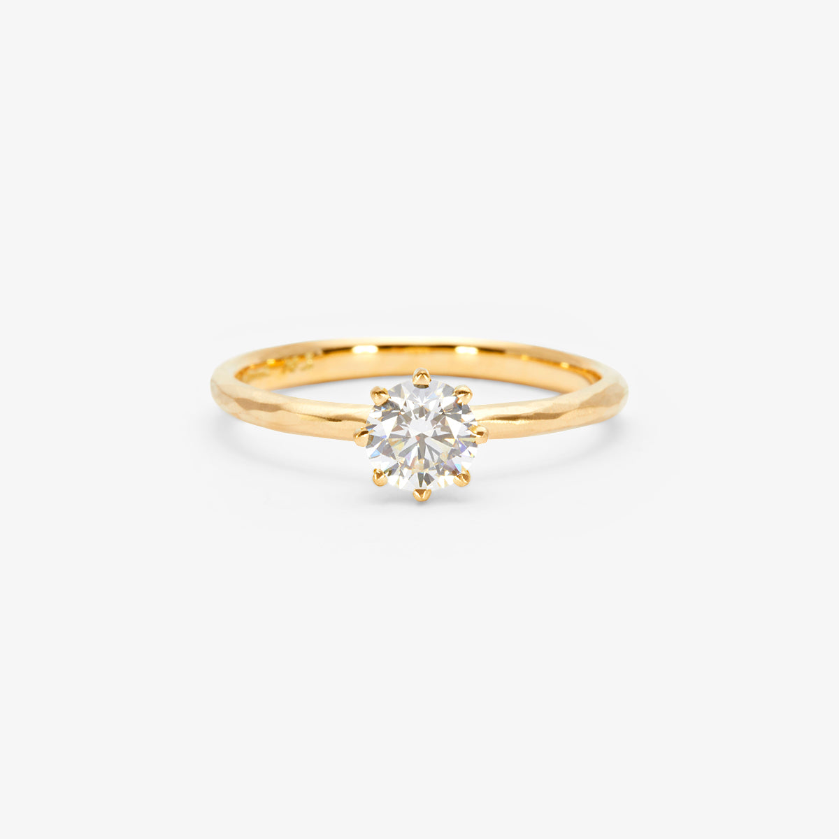 R19006W | 5mm White Diamond Blooming Ring