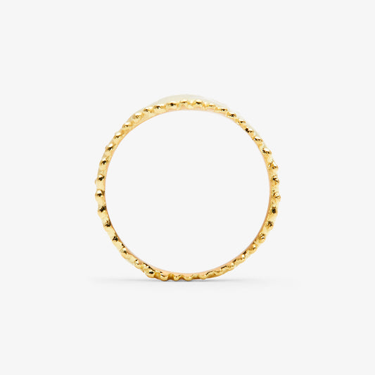 R23001 | Beaded Signet Ring