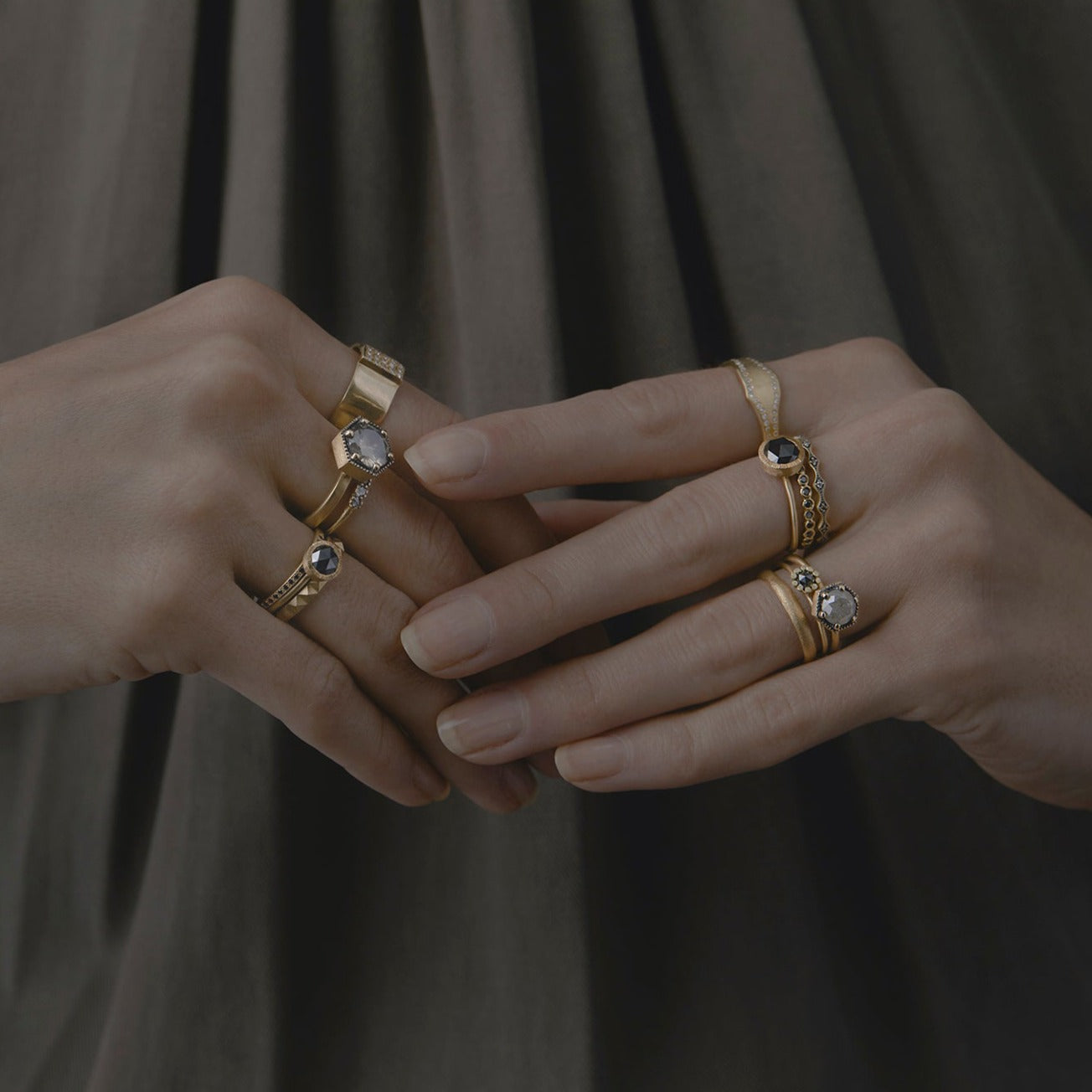 Small Black Diamond Circle Eternity Band | R1102BK