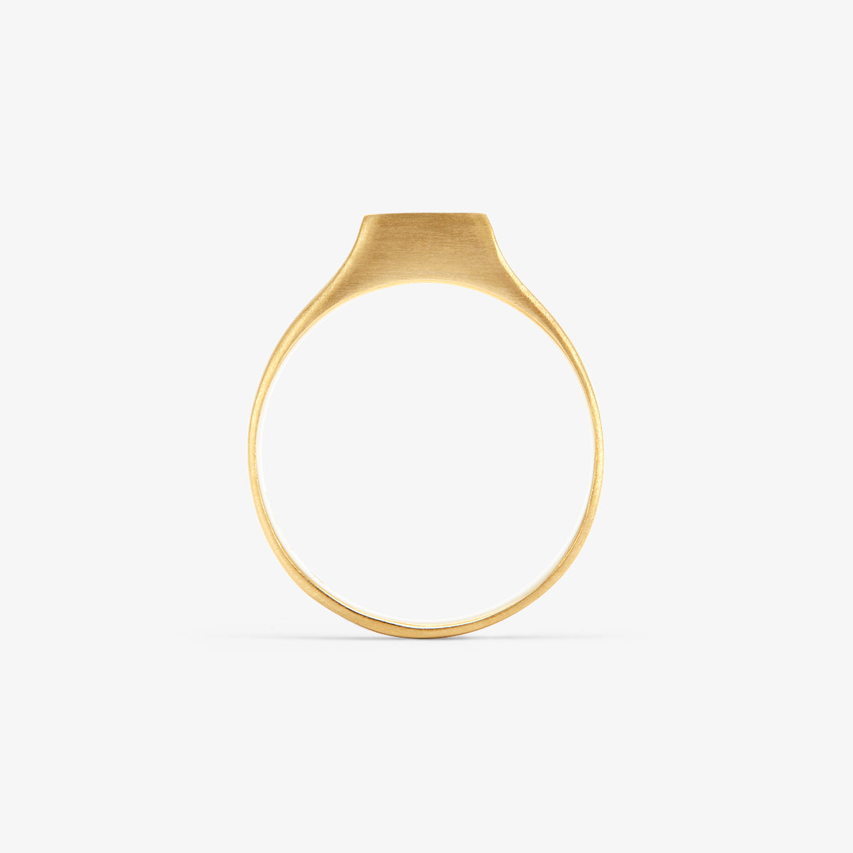 0.50 Carat Princess Cut White Diamond Signet Ring | R32006W